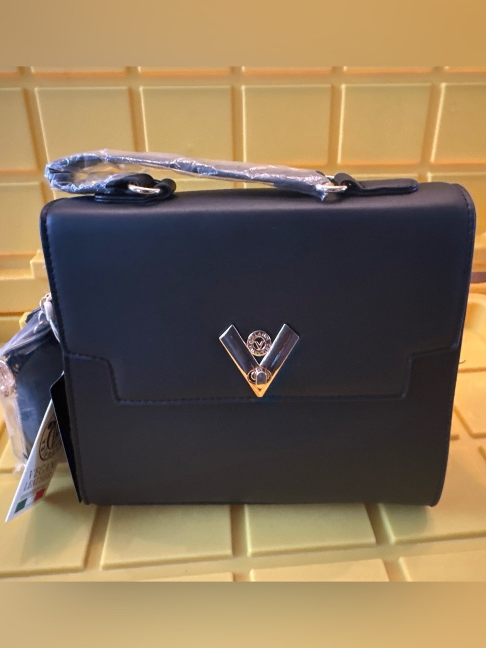 Valentino Orlandi Black Top-Handle Bag